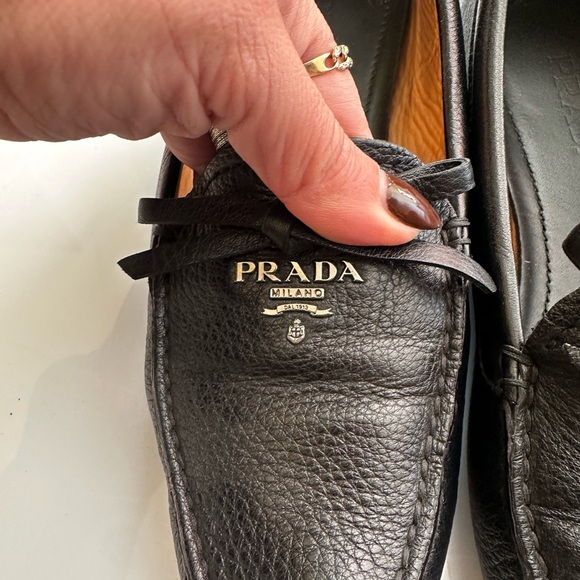PRADA logo pebbled driving loafers 7 /37 - Picture 2 of 5